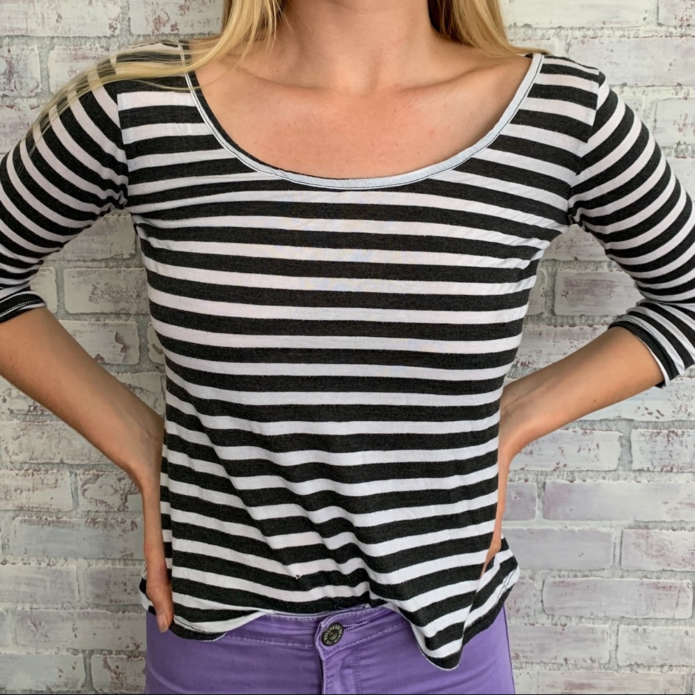 NOLLIE BLACK AND WHITE STRIPED SHIRT 🖤🤍